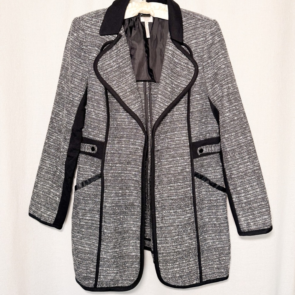 Laundry By Shelli Segal Black and Gray Blazer